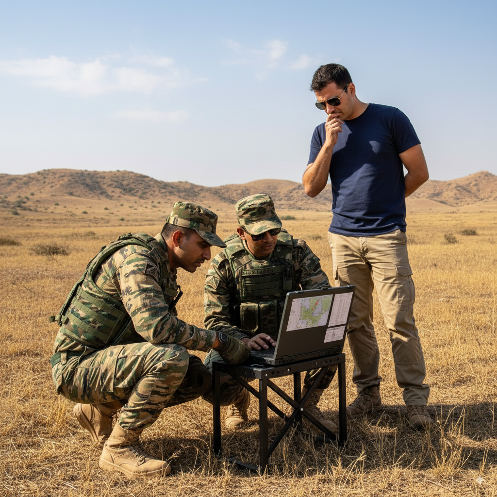 Field Training - Military Personnel Learning Drone Operations